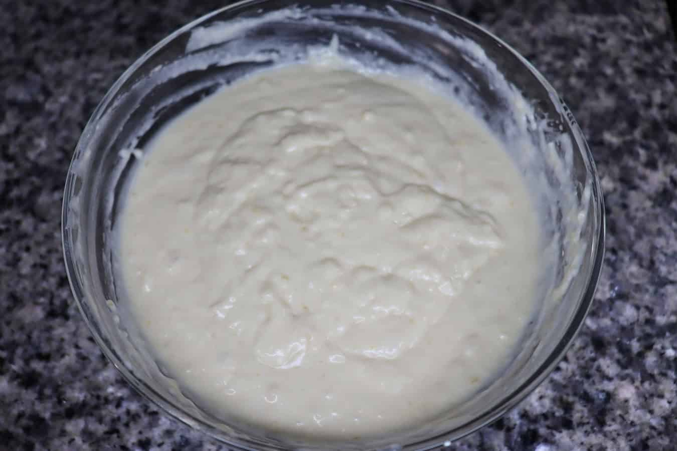 wet and dry ingredients combined